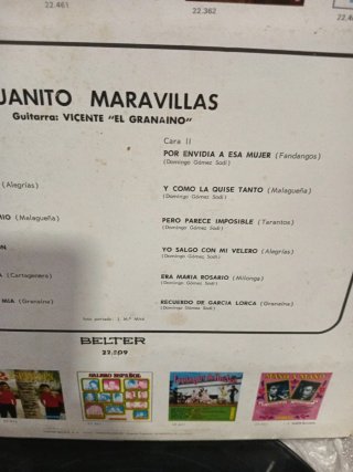 Juanito Maravillas - Disco Vinilo Belter