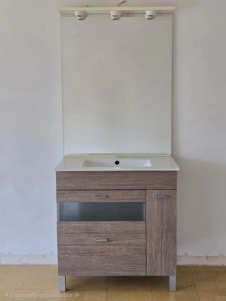 Mueble de baño madera y metal