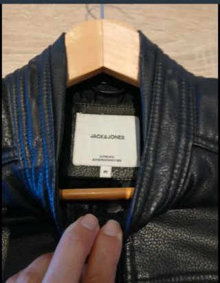 Chaqueta polipiel Jack & Jones Talla M Negra