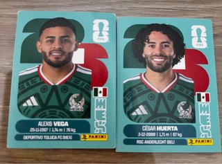 Cromos Alexis Vega y César Huerta