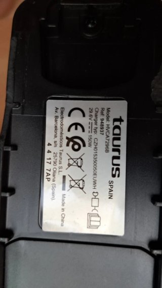 Tubo y filtro aspirador Taurus HVCA 7296B