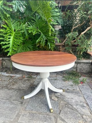 Mesa comedor caoba ovalada/ redonda