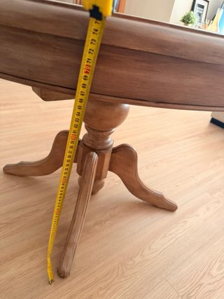Mesa extensible de madera maciza restaurada