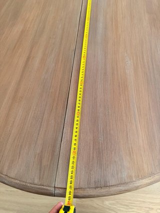 Mesa extensible de madera maciza restaurada