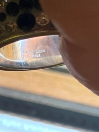 Anello acciaio pietre sintetiche nero argento