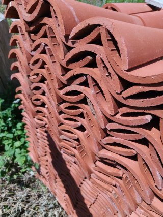 1.125 Tejas Cerámicas Curvas 40x15 cm + Ganchos