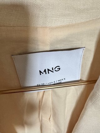 Blazer Mango Beige Mujer