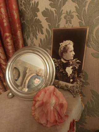 Espejo Tocador Art Deco 1940 Plata Cristal