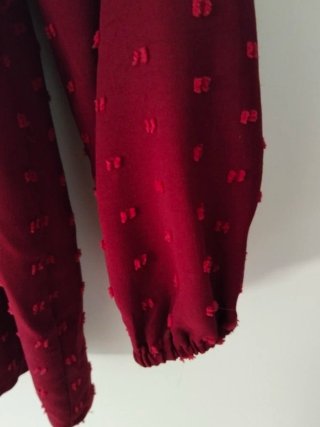 Camisa SHEIN roja manga larga