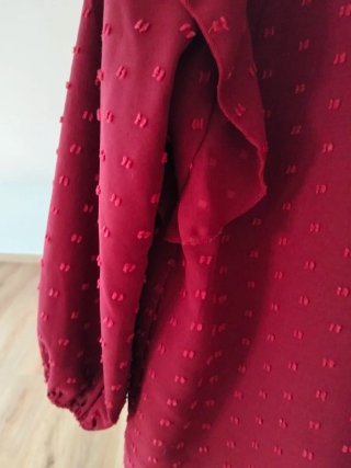 Camisa SHEIN roja manga larga