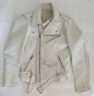 Chaqueta auténtica cuero blanco años 80 / England