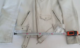 Chaqueta auténtica cuero blanco años 80 / England
