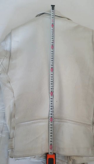 Chaqueta auténtica cuero blanco años 80 / England