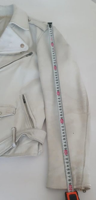 Chaqueta auténtica cuero blanco años 80 / England