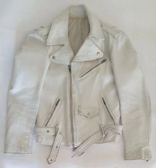 Chaqueta auténtica cuero blanco años 80 / England
