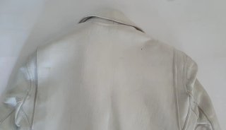 Chaqueta auténtica cuero blanco años 80 / England
