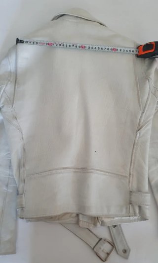 Chaqueta auténtica cuero blanco años 80 / England