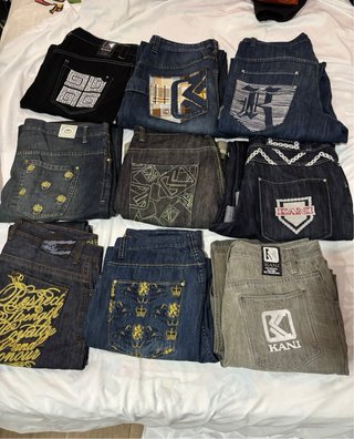Pantalones Kani Hombre Azul y Negro