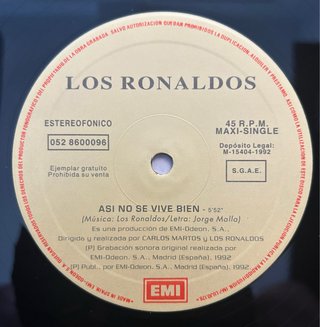 Vinilo Los Ronaldos - Así No Se Vive Bien