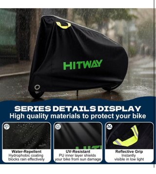 Funda para bicicleta HITWAY negra