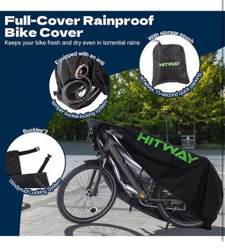 Funda para bicicleta HITWAY negra