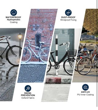 Funda para bicicleta HITWAY negra