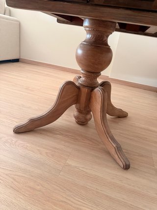 Mesa comedor y 6 sillas de madera maciza restaurad