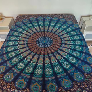 Tela Mandala Hindú Algodón grande.