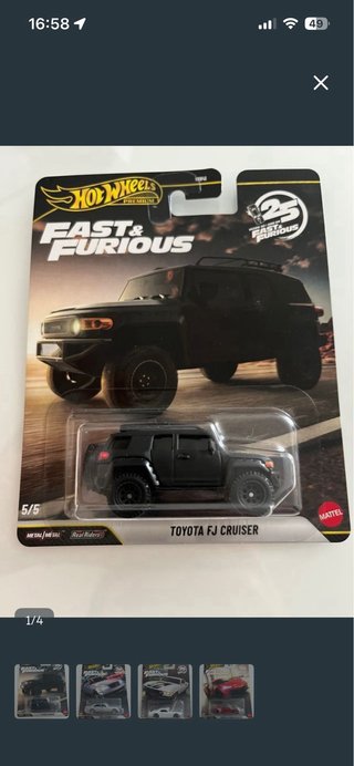 Hot Wheels Premium Fast & Furious pack 4 coches