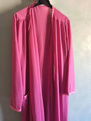 Vestaglia rosa a righe