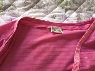 Vestaglia rosa a righe