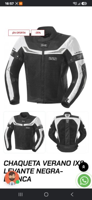 Chaqueta moto verano IXS Levante