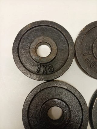 4 Pesas 1kg Hierro Fundido