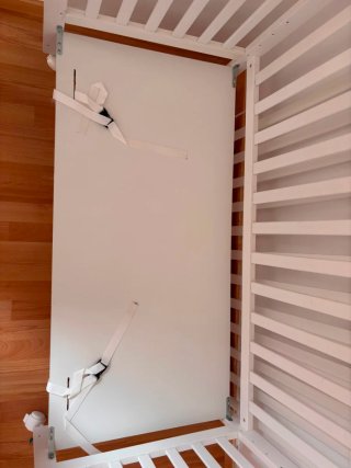 Cuna de bebé blanca 93x122x65cms