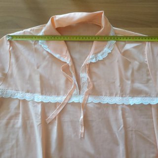 Camicia da notte albicocca con pizzo