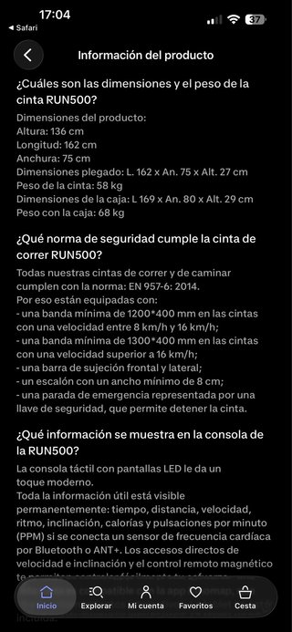 Cinta de Correr Domyos Run 500