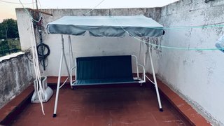 Columpio de jardín con toldo gratis