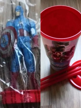 Vaso Vengadores con Figura Capitán América