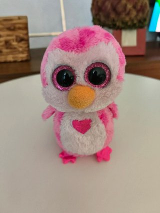 Peluche TY Pingüino Rosa Corazón