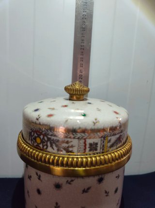Bote Vintage Porcelana Pintado a Mano