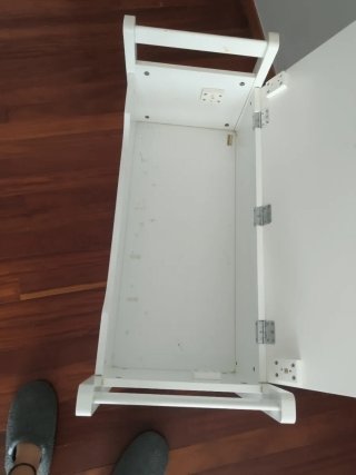 Baúl banco de madera blanco