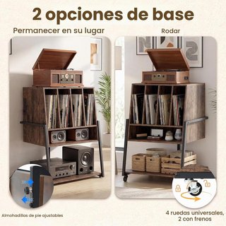 Mueble para tocadiscos y vinilos