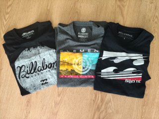 Pack 3 Camisetas Chico Billabong y Element