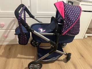 Carro de bebé azul con unicornio Venta en persona