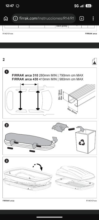 Cofre de techo FIRRAK 310B