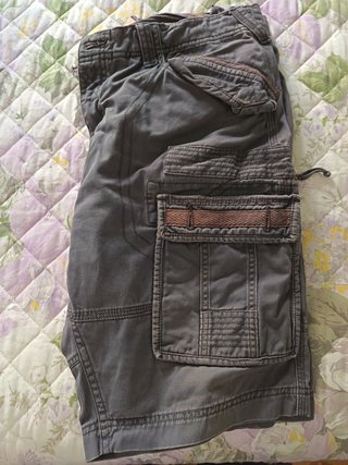 Pantaloncini cargo uomo grigi