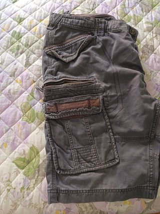 Pantaloncini cargo uomo grigi