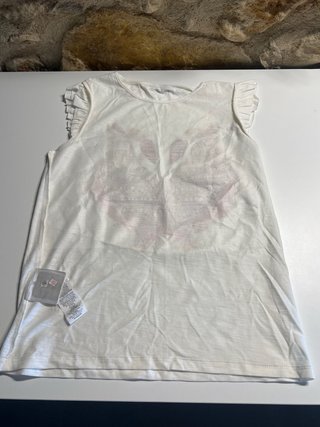 Camiseta Niña Kiabi Blanca Talla 12 NUEVA
