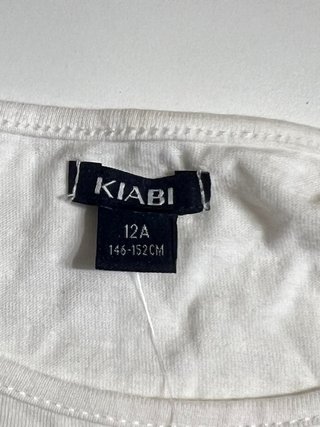 Camiseta Niña Kiabi Blanca Talla 12 NUEVA