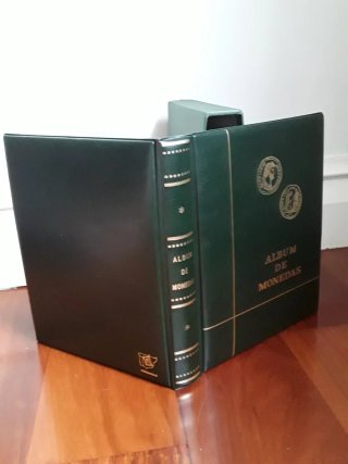 ALBUM CLASIFICADOR MONEDAS MARCA PRONUMAS+12 HOJAS